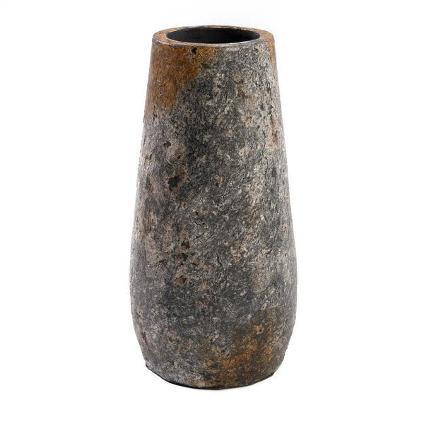Textured vase on a white background