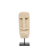 Decorative mask on a stand with a white background