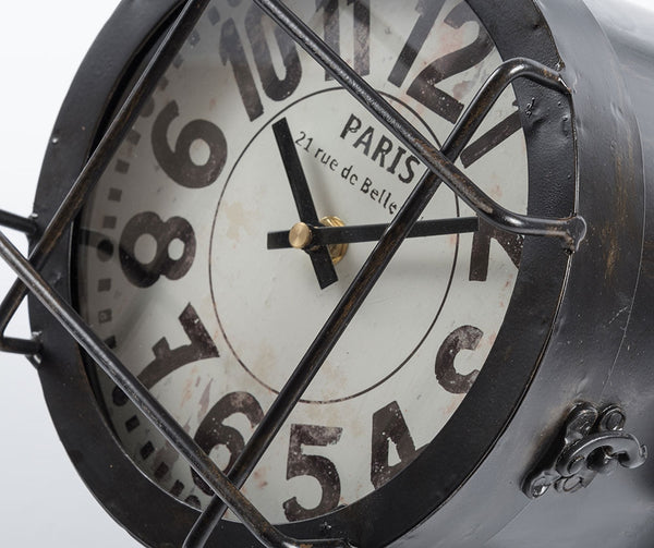 Ipari fekete asztali óra