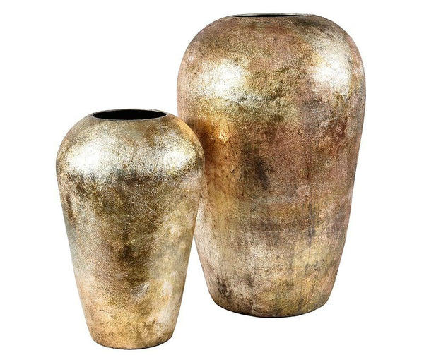 Modern arany nagy fém réz arany váza 68cm