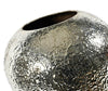 Silver textured vase on a white background