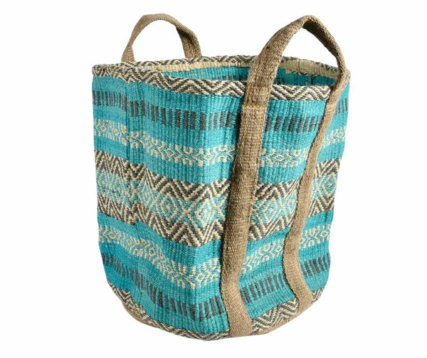 EcoEtno Decorative Jute Bag Turquoise