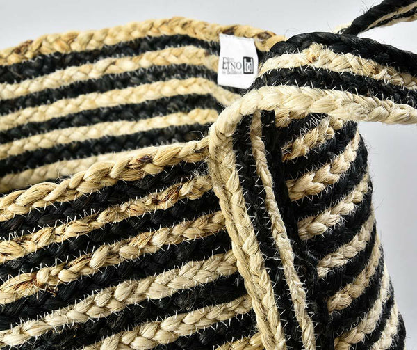 EcoEtno Dekoratív Jutazsák Csíkosokkal