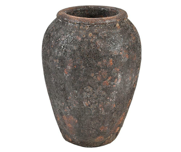 Kerti kerámia váza vulkanikus felülettel