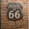 Rusztikus „Route 66” fali akasztó