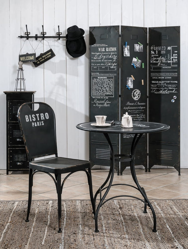 Black Metal Screen- Room Divider