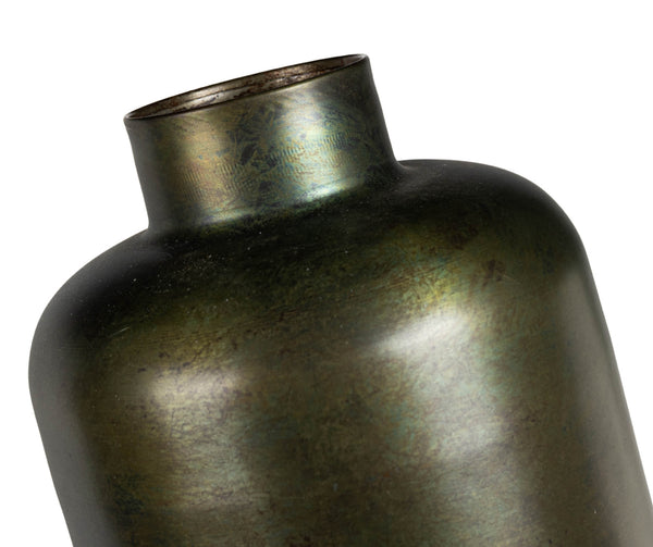 Rustic Green Vintage Style Bottle Vase