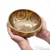 Tiszta sárgaréz maratott Buddha hangtálak - 4 darabos készlet