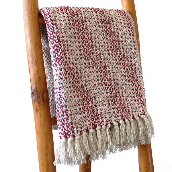 Boho Comfort takarók - 125x150cm - Rubinszínű kétszínű
