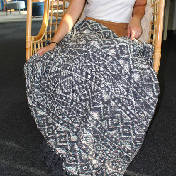 Boho Comfort takarók - 125x150cm - Szürke