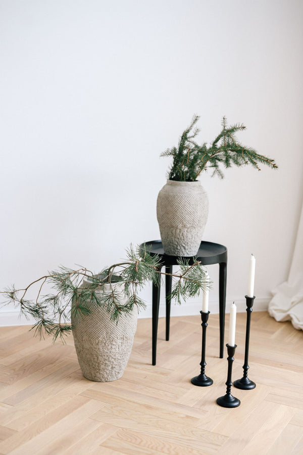 Black Aluminum Table 40×40×50 cm Nero