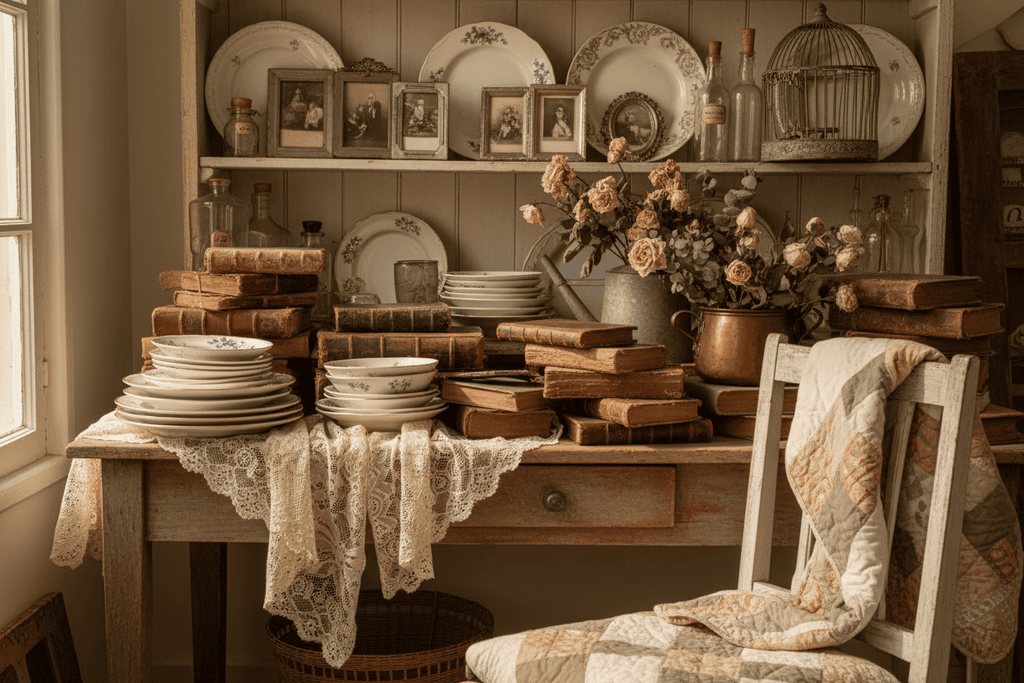 Brocante dekoráció