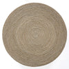 Round woven mat on a white background