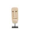 Decorative mask on a stand with a white background