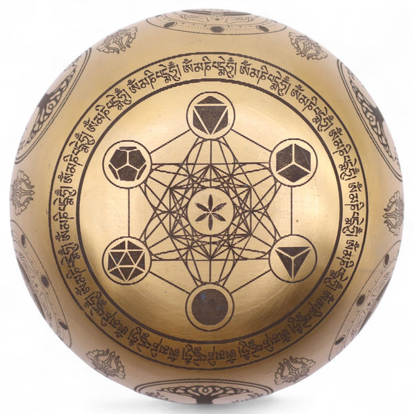 Tiszta sárgaréz maratott Buddha hangtálak - 4 darabos készlet