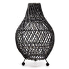 Black woven lamp on a white background