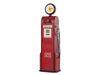 Red vintage gas pump with 'Sunoco' logo on a white background